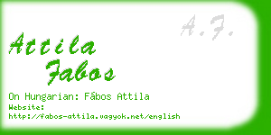 attila fabos business card